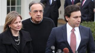 L-to-R: Mary Barra, Sergio Marchionne, Mark Fields