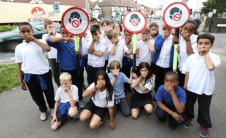 Pupils from Bowes Primary School in Enfield, north London,