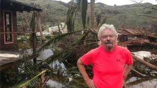 Richard Branson, Hurricane Irma Wrecks