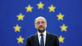 Outgoing President of the European Parliament President Martin Schulz in Strasbourg, 16 January 2017