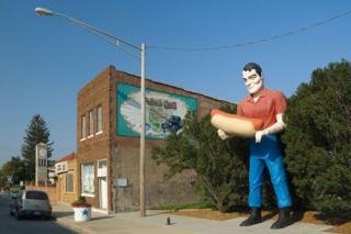 Illinois, Route 66, Atlanta, Bunyan's Statue (a Route 66 'Giant'/Muffler Man)