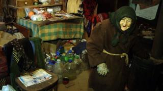 Marija Zlatic, 86, is seen in her house in the remote mountainous area of the eastern Serbian town of Boljevac on January 21, 2016.