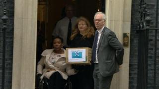 Petition handed in at Downing Street