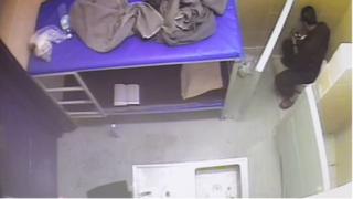 Video released by Israel Prison Service purportedly showing Palestinian leader Marwan Barghouti eating a candy bar inside his prison cell on 5 May 2017