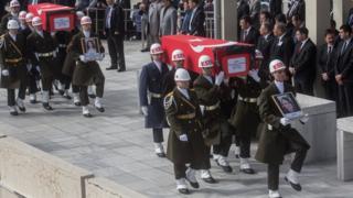Funerals for victims of Ankara bombing. 19 Feb 2016