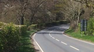 The crash happened on this bend of the A4159 near Lovesgrove