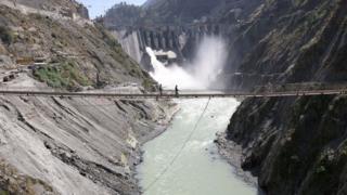 The Baglihar dam, a 450 MW hydropower project, was built on the Chenab river in Indian-administered Kashmir in 2008