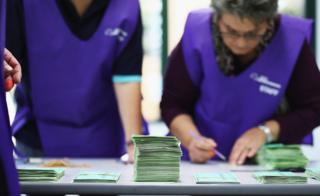 Officials count votes during last year's Australian election
