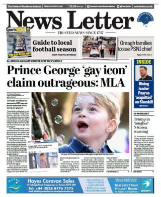 The front page of Friday's News Letter