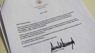 Carta de despido de James Comey.