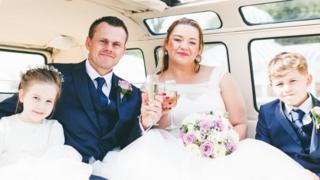 Nicola White on her wedding day