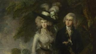 Mr and Mrs. Hallett or The morning walk, by Thomas Gainsborough