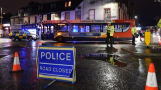 Police at the scene