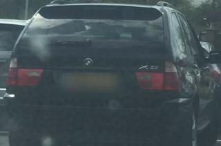 BMW pulled over by police