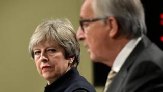 メイ首相とユンケル欧州委員長