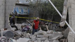 Casa en ruinas a casa de la explosión de pirotécnicos