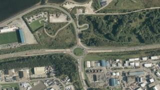Aerial image of Longman Roundabout