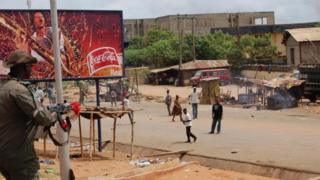 Une rue d'Onitsha, une ville située dans le sud-est du Nigeria