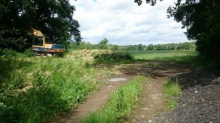Land where the solar farm will be built