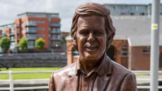 Bronze sculpture of Sir Terry Wogan