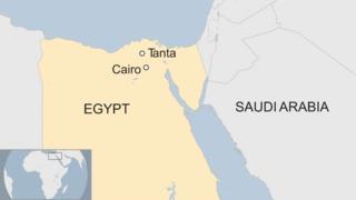 A map showing where Tanta is in Egypt