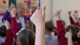 Child hand up