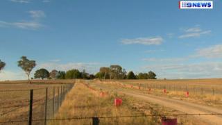 The property at Oolong, 235km (146 miles) from Sydney, where the victims were found