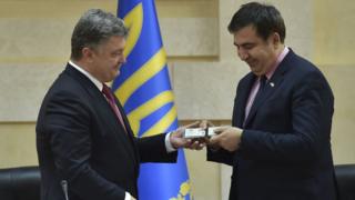 Президент Украины Петр Порошенко и Михаил Саакашвили