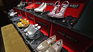 Nine West shoes on display on record players during the Nine West Throwback 40th Anniversary Celebration hosted by Olivia Culpo at The VNYL on February 6, 2018 in New York City.