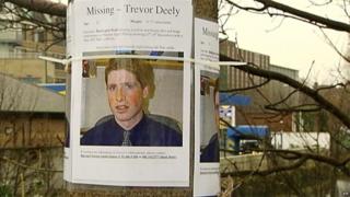 Missing person poster of Trevor Deely