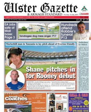 Ulster Gazette front page
