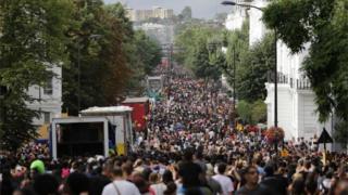 Crowd scene from 2016 Notting Hill Carnival