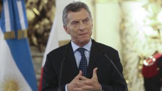 Mauricio Macri during press conference in Buenos Aires, 21 November 2016