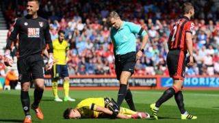 Gaston Ramirez from Middlesbrough on the pitch during their match at Bournemouth