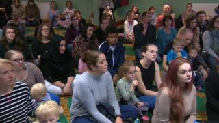 Visitors to Thornaby Mosque