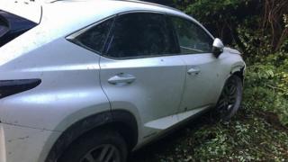 Lexus протаранил шлагбаум