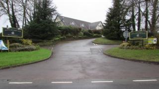 The entrance to Dewstow Golf Club