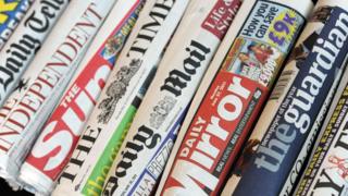 UK newspaper mastheads