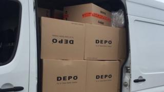 Van full of cigarettes