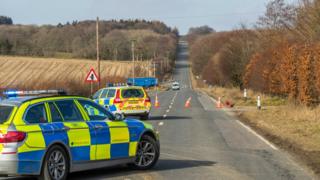 A947 crash scene