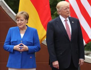Angela Merkel y Donald Trump