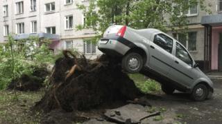 Последствия урагана в Москве