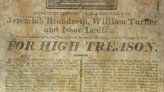 News sheet describing the trial