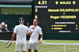 Dolgoplov se retiró en su encuentro ante Federer.