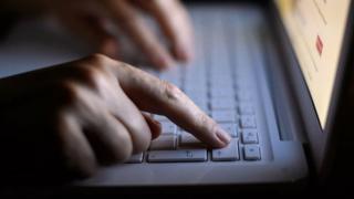Person using laptop