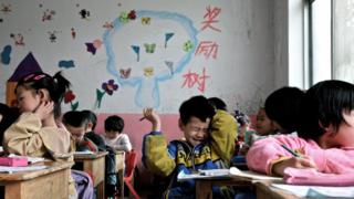 Children in a kindergarten for migrant workers' families, Beijing (file photo - April 2012)