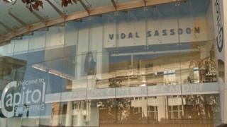 Vidal Sassoon shop at the Capitol shopping centre in Cardiff