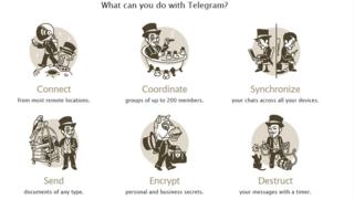 Telegram messenger website screengrab