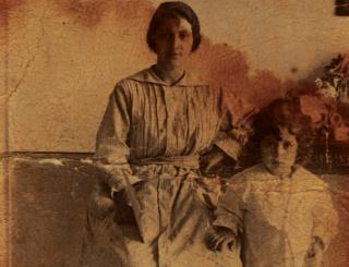 José Ameal aged three with his mother