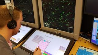 Air traffic controller using a digital system